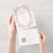 RSVPカード付きNorwich結婚式招待状 オールインワン招待状 (貼ってはがせる)