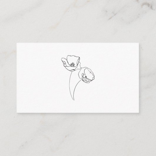 RSVPカード挿入 – ミニマリストポピー暖結婚かい エンクロージャーカード (裏面)