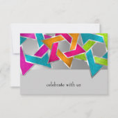 RSVPカード数々のカラー星David Any Color 出欠カード (正面)