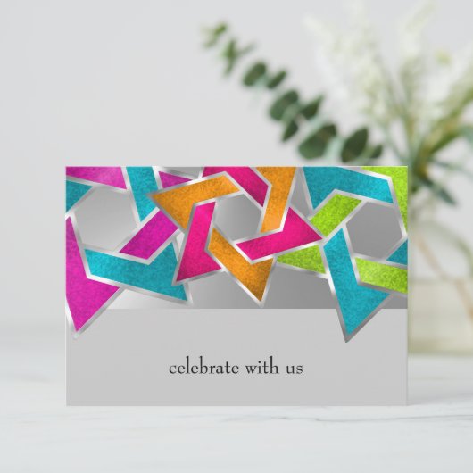 RSVPカード数々のカラー星David Any Color 出欠カード (スタンド正面)