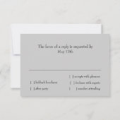 RSVPカード数々のカラー星David Any Color 出欠カード (裏面)