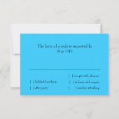 RSVPカード白黒スターのデイビッド任意の色 招待状 (裏面)