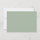 RSVPカード結婚のSage Green 出欠カード (裏面)