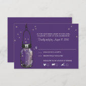 RSVPカード風変わりなホタル 出欠カード (正面/裏面)