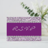 RSVPカード魅力およびきらきら光る 出欠カード (スタンド正面)