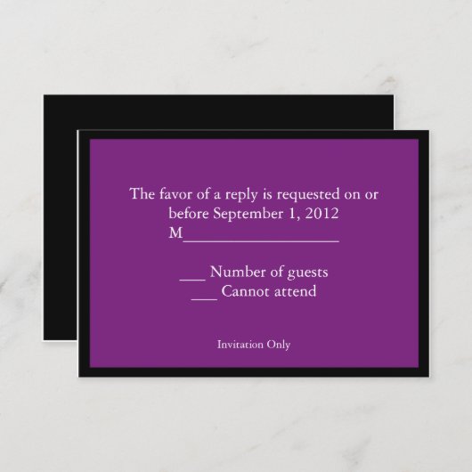 RSVPカード (正面/裏面)