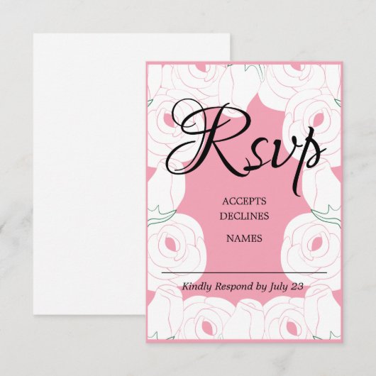 Rsvpカード (正面/裏面)