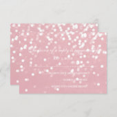 RSVPカード-きらめくピン結婚ク 出欠カード (正面/裏面)