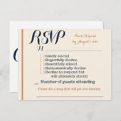 RSVPカード インビテーションポストカード (正面/裏面)