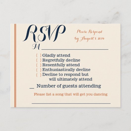 RSVPカード インビテーションポストカード (正面)