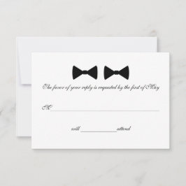 RSVPカード「ダブルボウタイ」 出欠カード