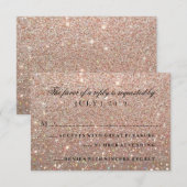 RSVPカード – バラ金ゴールドグリットファブ (正面/裏面)