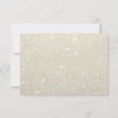 RSVPカード – ホワイト金ゴールドグリットFab (裏面)