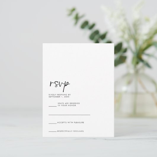 RSVPカード ポストカード (スタンド正面)