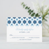 RSVPカード-招待状に洗礼を施す洗礼-男の子 出欠カード (スタンド正面)