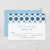 RSVPカード-招待状に洗礼を施す洗礼-男の子 出欠カード (正面/裏面)