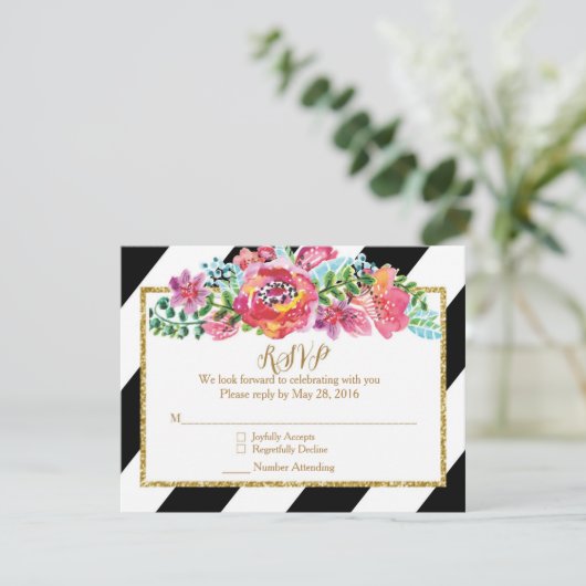 RSVPカード 招待状 (スタンド正面)