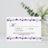 RSVPカード（白/白） 出欠カード (スタンド正面)