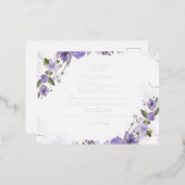 RSVPカード 箔招待状ポストカード (正面/裏面)