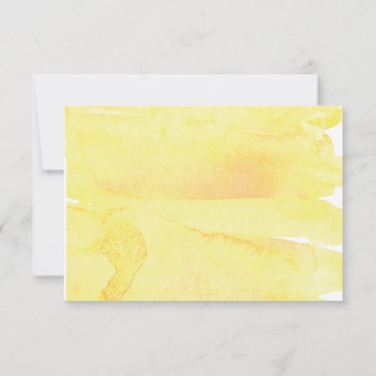 RSVPカード|素朴な木製レモン水彩画の結婚式 出欠カード (裏面)