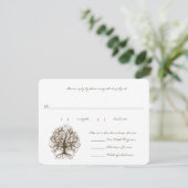 RSVPカード – 茶色のツリー旋回メニューの選択 (スタンド正面)