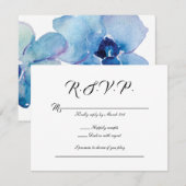 RSVPカード | 青い蘭 (正面/裏面)