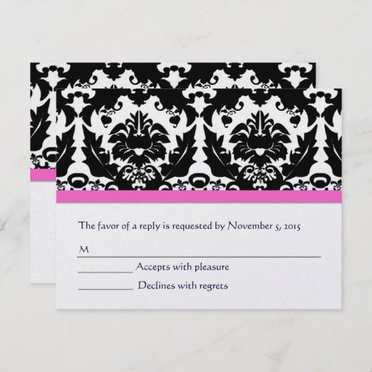 RSVPカード – 5 x 7サイズの初期化が必要 (正面/裏面)