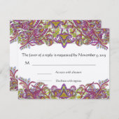 RSVPカード – 5 x 7サイズの初期化が必要 (正面/裏面)