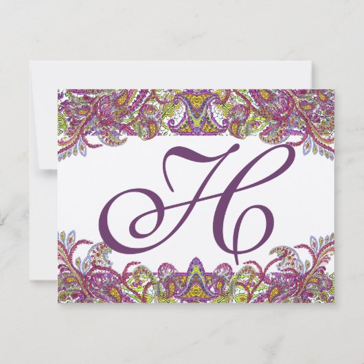 RSVPカード – 5 x 7サイズの初期化が必要 (裏面)