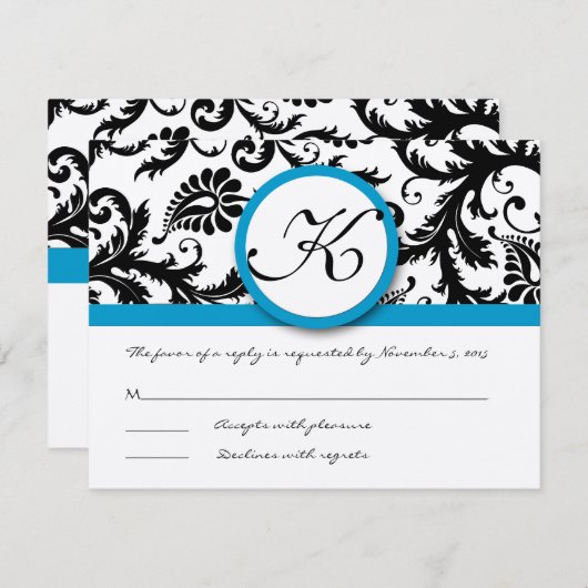 RSVPカード – 5 x 7サイズの初期化が必要 (正面/裏面)