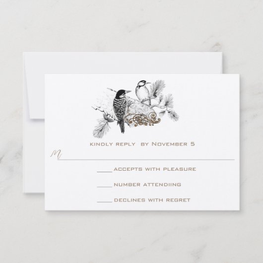 RSVPカード – 5 x 7サイズの初期化が必要 (正面)