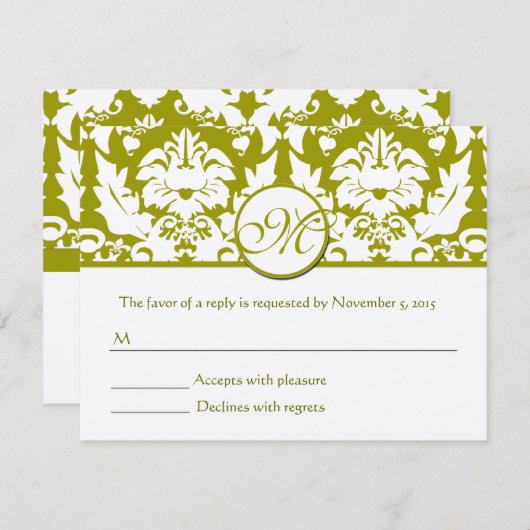 RSVPカード – 5 x 7サイズの初期化が必要 (正面/裏面)