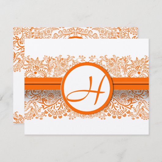 RSVPカード – 5 x 7サイズの初期化が必要 (正面/裏面)