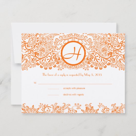 RSVPカード – 5 x 7サイズの初期化が必要 (裏面)