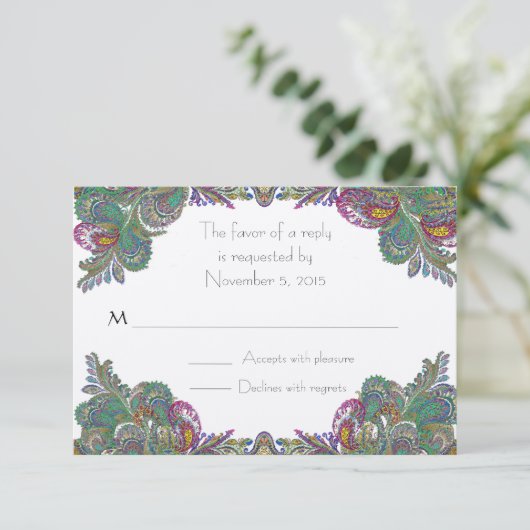 RSVPカード – 5 x 7サイズの初期化が必要 (スタンド正面)