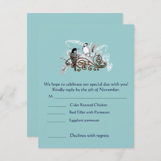 RSVPカード – 5 x 7サイズの初期化が必要 (正面/裏面)