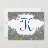 RSVPカード – 5 x 7サイズの初期化が必要 (裏面)