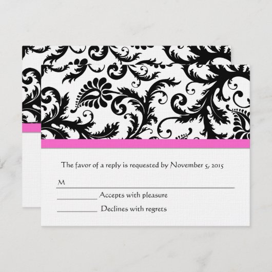 RSVPカード – 5 x 7サイズの初期化が必要 (正面/裏面)