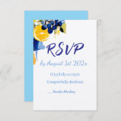 RSVPカード「La Dolce Vita」 出欠カード (正面/裏面)