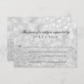 RSVPカード – Lit Silver Glit Fab (正面/裏面)