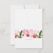 RSVPカード%PIPE%ピンクの緑を結婚しているヴィンテージの蘭 招待状 (裏面)