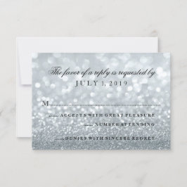 RSVPカード – Silver Glit Fab