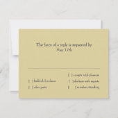 RSVPカードDavidの白い星Any Color 招待状 (裏面)