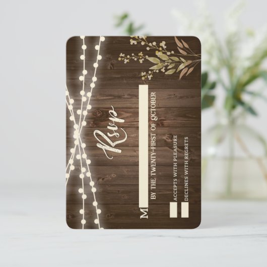 RSVPカ素朴ード 招待状 (スタンド正面)