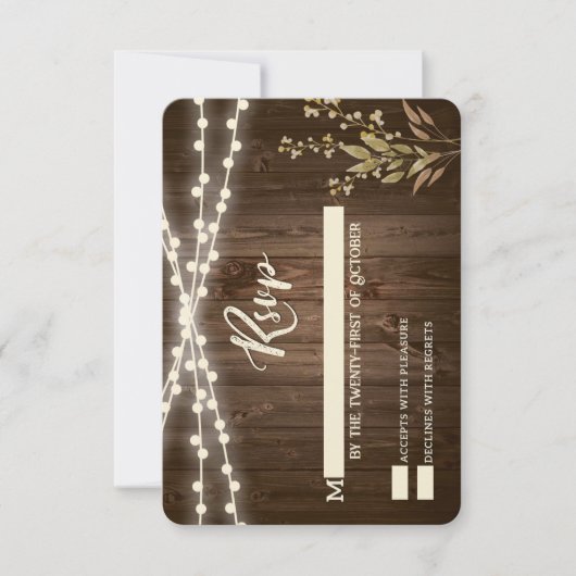 RSVPカ素朴ード 招待状 (正面)