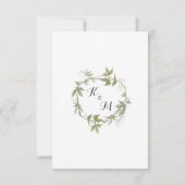 RSVPガーデンフォージングローレルリース素朴結婚ズ 出欠カード (裏面)