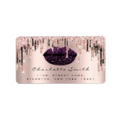 RSVPキスバラリップパープルバラグリッターメイクアップ ラベル (正面)