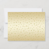 RSVPキンセアニェラパーティー-金ゴールドブラックレッドカード 招待状 (裏面)