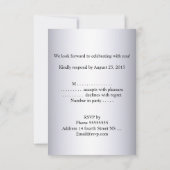 RSVPキンセアニェラピンクシルバーティアラエッフェルタワー 出欠カード (裏面)