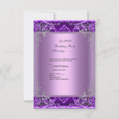 RSVPキンセアニェラ15th誕生日パーティパープル薄紫 出欠カード (裏面)